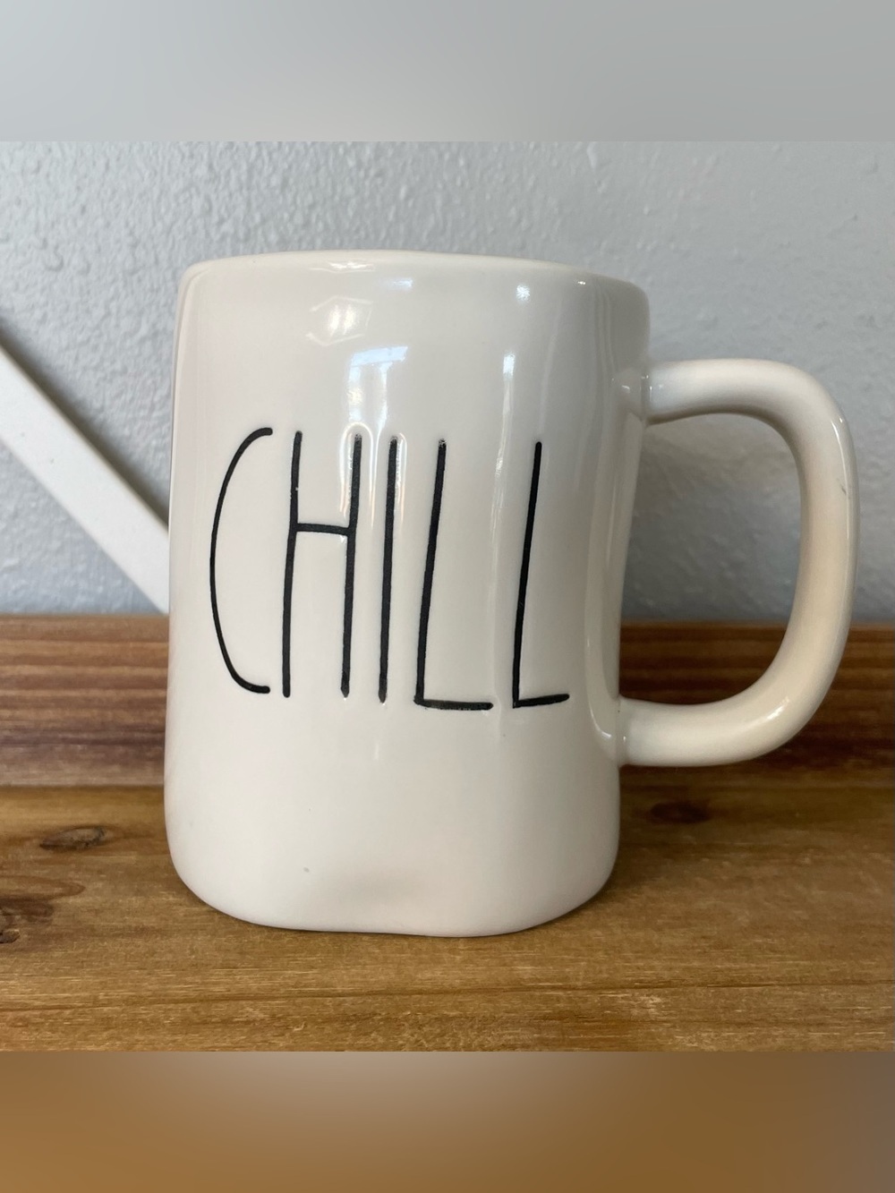 RAE DUNN Chill White Ceramic Coffee Mug - Minimalist Home Dining